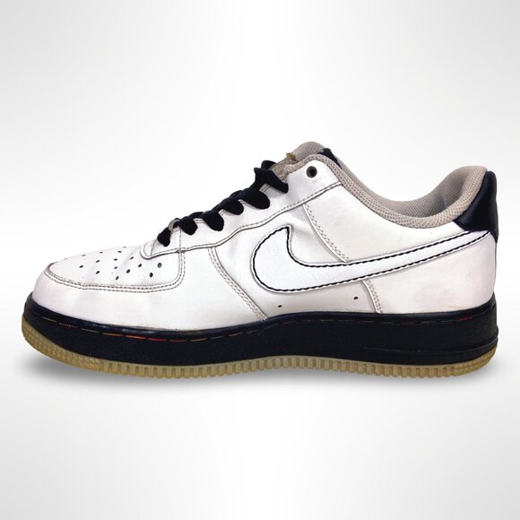 RARE Nike Air Force 1 The Square Big Kids Sneakers Size 7Y Black/White - Picture 5 of 11